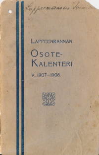 Lappeenrannan osotekalenteri v. 1907-1908
